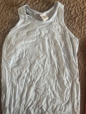 Athleta Light Blue Ribbed Tank Top